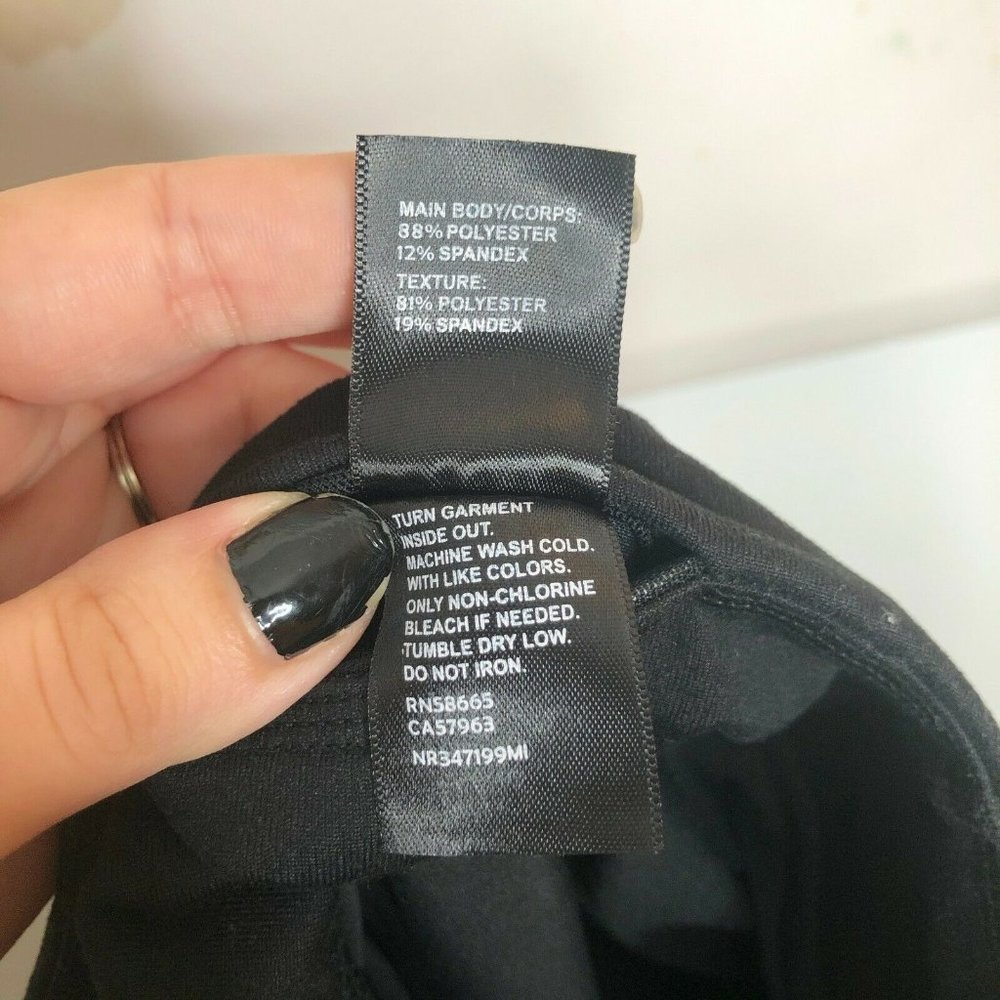 Zella Mesh Accent Leggings Size Medium Black - Picture 8 of 8